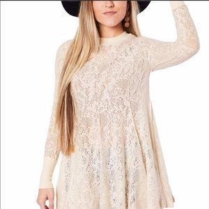 Free people top Coffee in the morning tunic